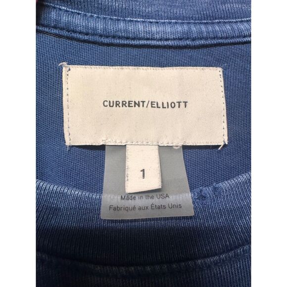 CURRENT ELLIOTT The Long Sleeve Beatnik Dress in Washed Blue Ground with Stars - Picture 6 of 8